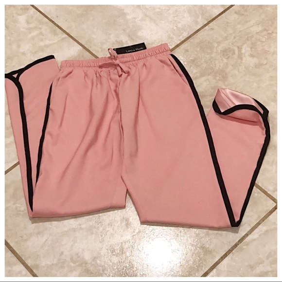 LEA & VIOLA BLUSH SIDE STRIPE TRACK PANTS - Picture 5 of 5